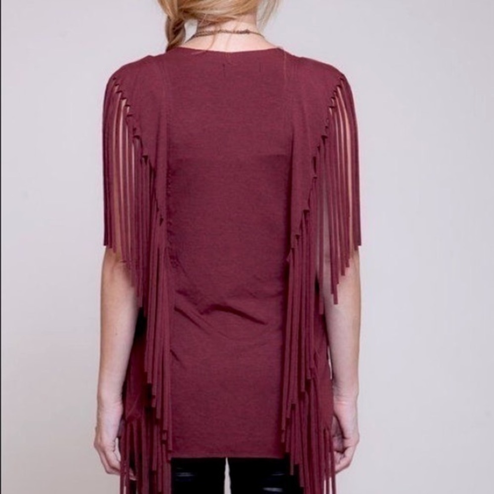 Rampage side fringe tassel tank top shirt vest in Poshmark color gently preloved